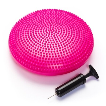 Black Mountain Products Exercise Balance Stability Disc with Hand Pump Pink Balance Disc Pink
